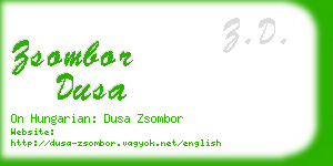 zsombor dusa business card